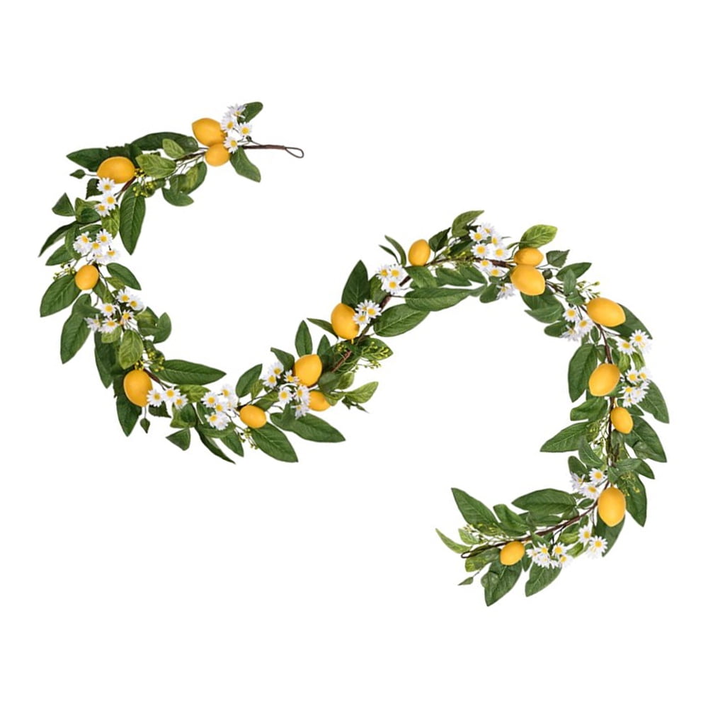 6 Feet Spring Fruit Garland ,Artificial Lemons Summer Yellow Garland