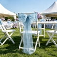 thumbnail image 5 of Tulle Chair Sash Ribbon 108x7 Inch, Soft Fabric Bow Drape, Wedding Party Banquet Chair Back Decoration for Birthday Shower Hotel Restaurant, 5 of 6
