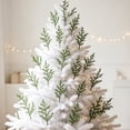 thumbnail image 5 of DefiDgd Artificial Evergreen Leaves Branch,Small Faux Green Stem Vase Filler Greenery Pick for Christmas Wreath Filling Table Mantel Indoor Floral Arrangement Winter Home Decor, 5 of 8