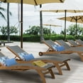 thumbnail image 5 of Teak Wood Bahama Outdoor Patio Pool Lounger With Batyline Mesh, Grey, A-Grade Teak Wood, 5 of 5