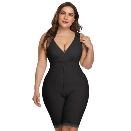 

YWDJ Shapewear Bodysuit Women Bodysuit With Waist And Hip Tight Body Oversized Body Suit Black L