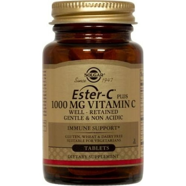 Solgar EsterC Plus 1000 mg Vitamin C Tablets, 90 Ct