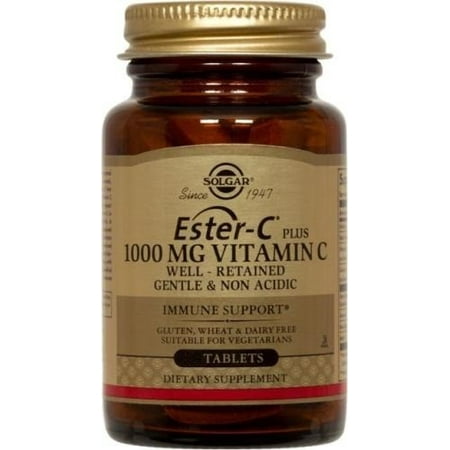 Solgar Ester-C Plus Vitamin C Tablets (Ester-C Ascorbate Complex), 1000 Mg, 90 Count