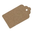 thumbnail image 5 of Pack 100 Rustic 40mmx70mm Scalloped Kraft Paper Card,Blank Brown Tag,DIY Tag,Luggage Tag,Price Label - Small (100), 5 of 5