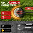thumbnail image 4 of Tanbaby 12-inch Cordless Weed Wacker, 21V Electric Weed Eater, with 2 x 3.0 Ah Battery & 4 Types Blades, Brush Cutter/Grass Trimmer with Wheel for Yard Garden Clearing, 4 of 10