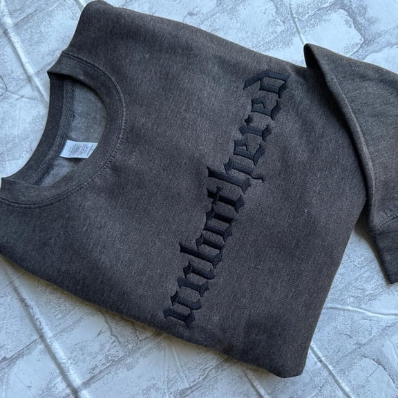 Unbothered Embroidered Crewneck Unisex Sweatshirt Casual Clothing