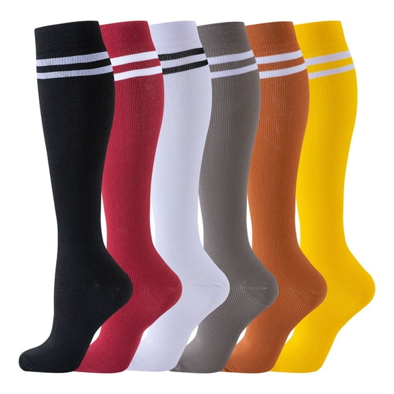 Yoyauz 5/6Pair Men's And Women's Calf Compression Socks Suitable For Medical Running, Travel, And Cycling
