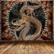 thumbnail image 1 of Tapiz de dragón de fantasía, película de dibujos animados, dragón psicodélico bohemio, arte antiguo, colgante de pared, felpa corta, sala de estar, dormitorio, impresión digital, 1 of 5