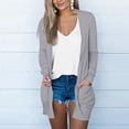 thumbnail image 2 of Pisexur Women's Cardigan Sweaters Lightweight Open Front Cardigan Casual Solid Color Long Sleeve Button Down Loose Fall Cardigans, 2 of 5