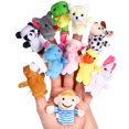 thumbnail image 3 of WORGEOUS 16pcs Marionetas de dedo de felpa suave Set Animales Familiares Juguetes lindos para niños Hora de juego Tiempo de juego (Patrón aleatorio), 3 of 9