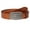 Tan, variant on Snap On Leather Jean Belt with Western Fancy Scroll Engraving Oval Buckle