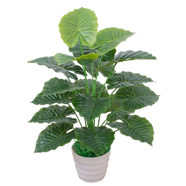 Guanyin artificial que gotea, planta falsa realista con maceta de plástico para decoración del hogar, la oficina y el jardín