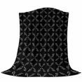 thumbnail image 6 of Black Morocco Blanket Soft Cozy Warm Throw Blanket for Couch, Plush Fuzzy Flannel Fleece Blankets for Sofa, Geometric Leaf Diamond Lattice Abstract Bed Blankets Lightweight Gifts for Women, 50"x60", 6 of 9