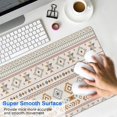 thumbnail image 4 of Long Mouse Pads for Desk,Brown Geometric Triangle Diamond Pattern Desk Mats on Top Of Desks, Desk Mouse Pad Extra Large with 3mm Non-Slip Base and Stitched Edge for Gaming,Office,Work,Home 35.4"x15.7", 4 of 6