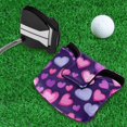 thumbnail image 5 of Haosy Pink and Purple Hearts Golf Mallet Putter Cover Strong Magnetic Leather Golf Club Headcover Closure, 5 of 7