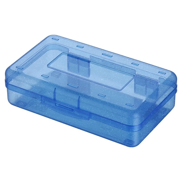 Estuche transparente Advancent para lápices gran capacidad organizador de Almacenamiento color Azul