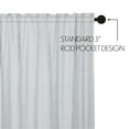 thumbnail image 6 of VHC Brands Sawyer Mill Blue Decorative Farmhouse Ticking Stripe Buttonholes 72x72 Shower Curtain, 6 of 6