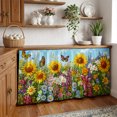 thumbnail image 3 of Spring Wildflower Cabinet Curtains 28"W x 51"L,Dustproof Sink Skirt Curtain for Kitchen Bathroom,Floral Leaves Country Pastoral Adhesive Desk Skirt Privacy Curtains for Pantry Classroom Office Closet, 3 of 8