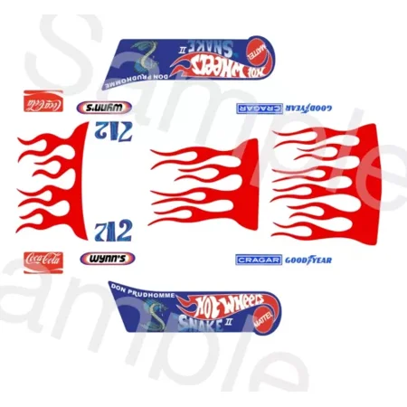 1:64 WATER-SLIDE DECALS FOR HOT WHEELS SNAKE 2, SLOT CAR