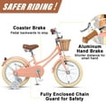 thumbnail image 4 of Glerc Little Molly 16 inch Kids Girls Bike for 4-7 Years Old Child,gifts,Peach, 4 of 9