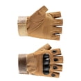thumbnail image 2 of Guantes de ciclismo de medio dedo, antideslizantes, de silicona, transpirables, con velcro, para ciclismo de montaña, para protección al aire libre, color caqui, XL, 2 of 10