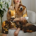 thumbnail image 6 of Fotbe Pastoral Sunflower Corgi Pattern Long Sleeve Pajama Set for Women,Sleepwear Set,2-piece Loungewear Set,Soft PJs Comfy Nightwear with Pockets -Large, 6 of 7