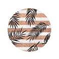 thumbnail image 2 of SIDONKU 60 inch Round Beach Towel Blanket Paradise Summer Tropical Palm Leaves on Copper Stripes Aloha Travel Circle Circular Towels Mat Tapestry Beach Throw, 2 of 2