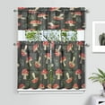 thumbnail image 2 of Mushroom (25) Kitchen Curtain Valance 3 Piece Home Curtains and Valance Set Curtain Sink Window Decor Window Treatment Tier 27.5x36 Length, 2 of 6