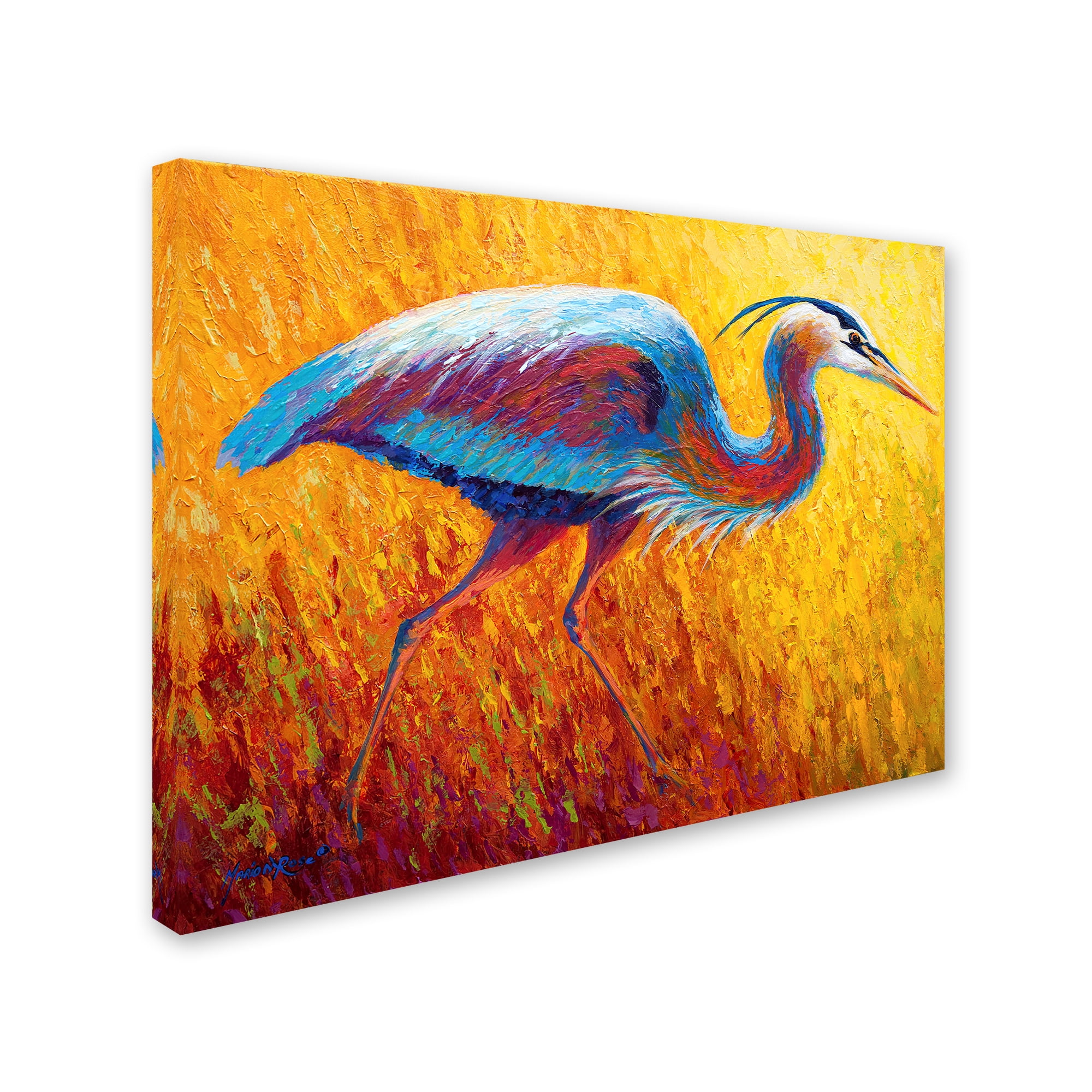 Trademark Fine Art 'Blue Heron 2' Canvas Art by Marion Rose