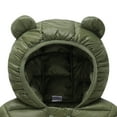 thumbnail image 3 of Pandaie Winter Down Coats for Kids Baby Boys Girls Toddler Bear Hoods Puffy Jacket Infant Zipper up Light Padded Outwear Green 2-3 Years, 3 of 6