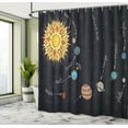 thumbnail image 5 of Ambesonne Galaxy Mandala Shower Curtain, Solar System, 69"Wx70"L, Multicolor, 5 of 5