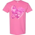 thumbnail image 3 of Inktastic Breast Cancer Awareness Pink Ribbon Around Heart T-Shirt, 3 of 5