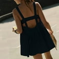 thumbnail image 5 of Brnmxoke Women's Tennis Dress Casual Summer Dresses with Built in Bra and Shorts Sleeveless Solid Athletic Dress Workout Outfits Backless Mini Dress, 5 of 6