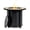 Black, variant on AJ Enjoy 28'' Outdoor Propane Fire Pit Table, 50,000 BTU Auto-Ignition Square Gas Firepit with Painted Steel Tabletop, Lava Rocks, Stainless Steel Lid