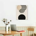 thumbnail image 3 of PIKWEEK Mid Century Modern Wall Art Set of 3 Neutral Boho Art Prints Abstract Geometric Wall Art Picture Black Beige Minimalist Painting Canvas Artwork for Living Room Bedroom, 3 of 5
