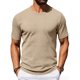 thumbnail image 1 of Tops para hombre, blusas y camisas de manga corta con cuello redondo para hombre, jersey de verano de color liso, informal, transpirable, de manga corta con cuello redondo, tops de poliéster para homb, 1 of 7