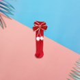 thumbnail image 6 of Biekopu Bowknot Socks for Kids and Adults Plush Ball Bead Decor Chinese New Year Mid Calf Socks Birthday Gift, 6 of 8