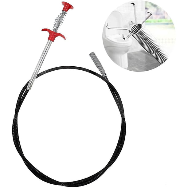 Herramienta de recogida de garra de agarre Flexible con 4 garras, removedor de obstrucciones de drenaje, herramienta de limpieza de fregadero de ducha con recogedor de pelo de serpiente