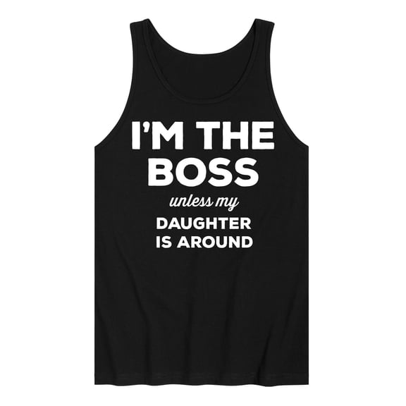 Instant Message - I'm The Boss Unless Daughter Is Around - Men's Jersey Tank Top