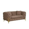thumbnail image 4 of Pemberly Row Fabric Modern Loveseat Made with Wood in Brown Color, 4 of 8