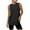 Black, variant on Horkkom Workout Tank Tops Woman Solid Color Crew Neck Sleeveless Tops Summer Gym Yoga Athletic Tank Tops, Gifts for Women 2XL