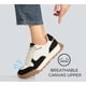 thumbnail image 2 of Zapatillas LUCKY STEP de lona con plataforma para mujer, color beige/negro, 2 of 9