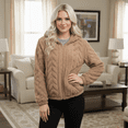 thumbnail image 3 of WQD Womens Fleece Jacket Winter Sherpa Coat Long Sleeve Warm Fuzzy Casual Outerwear Soft Cozy Zip Up Hooded Top with Pockets, 3 of 8