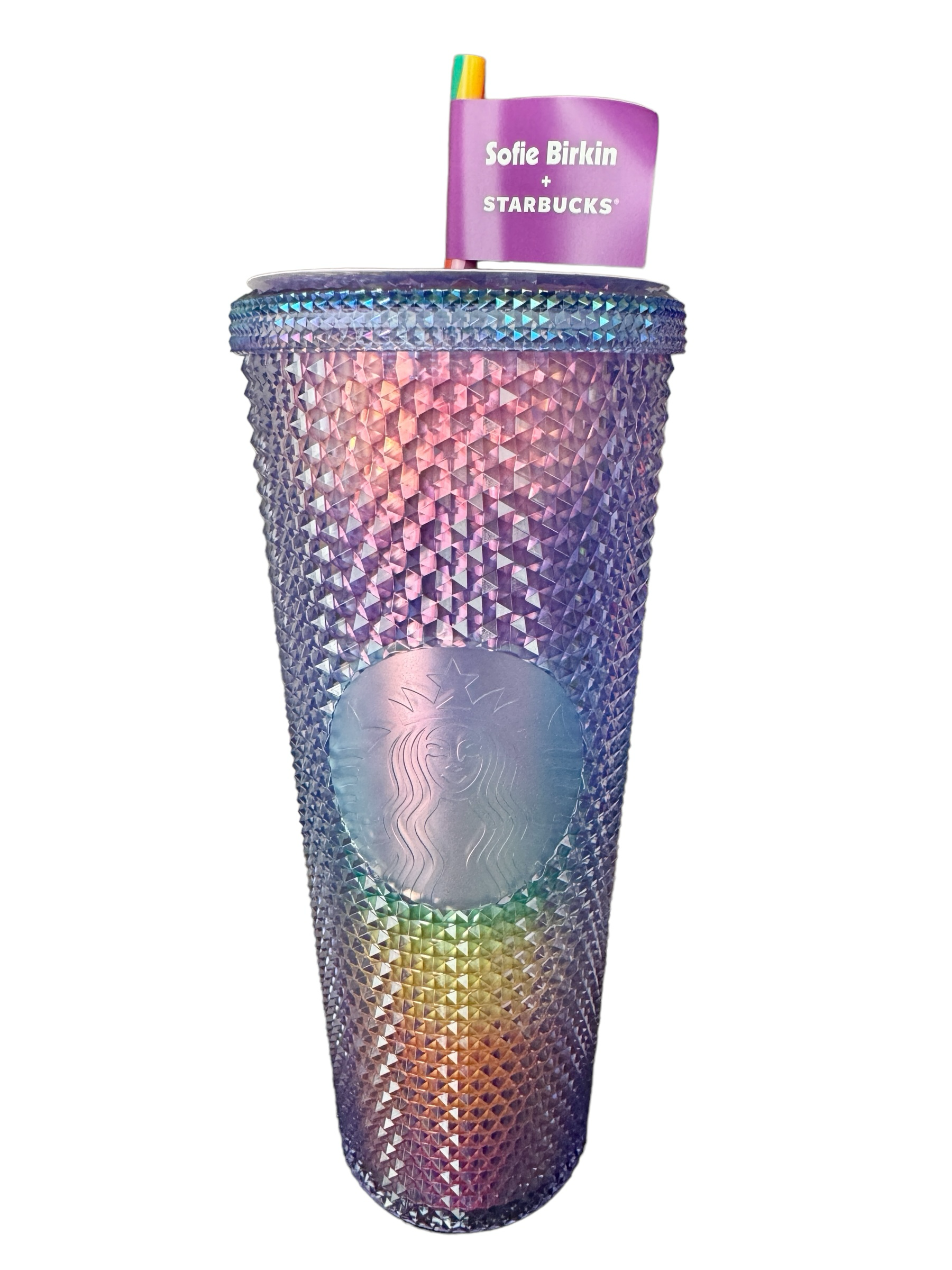 STARBUCKS Plastic Cold Cup Sparkle Sofie Birkin with Cupid