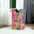 thumbnail image 6 of Yayeee Freestanding Laundry Hamper with Handle Collapsible Large Storage Basket for Clothes, Art Map, 6 of 7