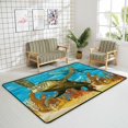 thumbnail image 4 of GZHJMY Soft Kids Rug Big Sea Turtles Area Rug Children Non Skid Animal Area Rug for Playroom & Nursery - 72x48 inch Carpet Runner, 4 of 6