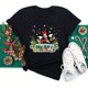 thumbnail image 1 of Camisetas con estampado de Disney para mujer, camisetas negras de Feliz Navidad Kawaii Y2K de los años 90, camisetas de Papá Noel, ropa Harajuku, 1 of 5