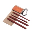 thumbnail image 3 of Wood Chopsticks Portable Reusable Detachable Chopsticks Set with Storage Bag for Outdoor Camping Khaki Tableware, 3 of 9