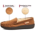 thumbnail image 4 of Alpine Swiss Moccasin Slipper Genuine Suede and Faux Shearling Lining, Chestnut, Men, 4 of 9