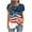 ி069-Multicolor, variant on Women's V-Neck Independence Day Short Sleeve Loose T-Shirt Top - Relaxed Patriotic Tee with Flattering Neckline for Casual Style